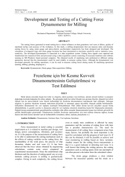 Development and Testing of a Cutting Force