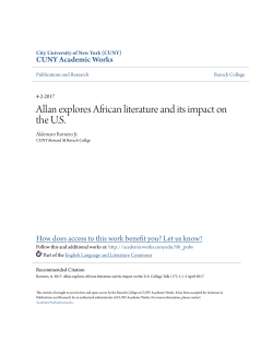 Allan explores African literature and its impact on the U.S.