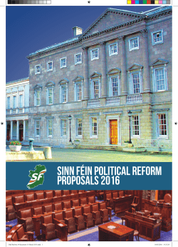 sinn f&eacute;in political reform proposals 2016