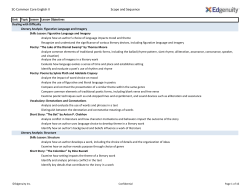 SC-Common Core English II Scope and Sequence