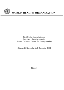 First Global Consultation on Regulatory