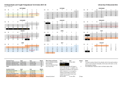 Term dates 2017-18 - University of Gloucestershire