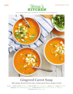 Gingered Carrot Soup