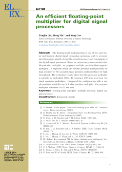 An efficient floating-point multiplier for digital signal processors