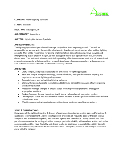 Lighting Quotations Specialist