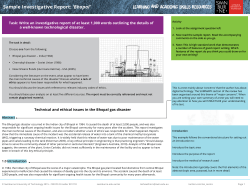 Sample of an investigative report