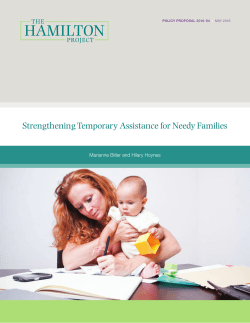 Strengthening Temporary Assistance for Needy Families