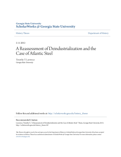 A Reassessment of Deindustrialization and the Case of Atlantic Steel