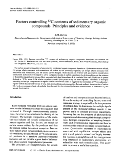 Factors controlling 13C contents of sedimentary organic compounds