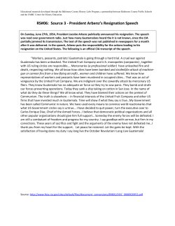 RS#06: Source 3 - President Arbenz`s Resignation Speech