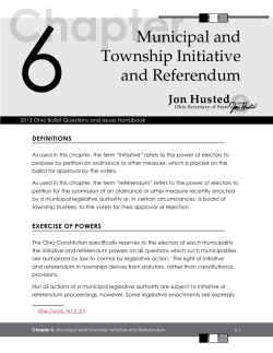 6 Municipal and Township Initiative and Referendum