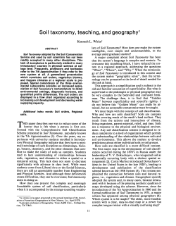 Soil Taxonomy, Teaching, and Geography