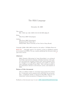 The SILK Language - Stanford University