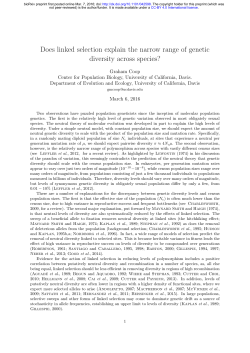 Does linked selection explain the narrow range of genetic diversity