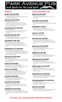 our Drink List - BreckResorts.com