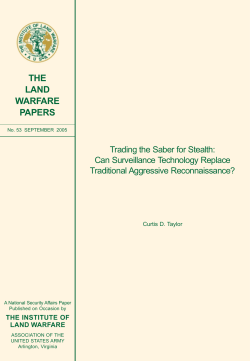 Trading the Saber for Stealth - Association of the United States Army