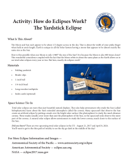 The Yardstick Eclipse - Astronomical Society of the Pacific