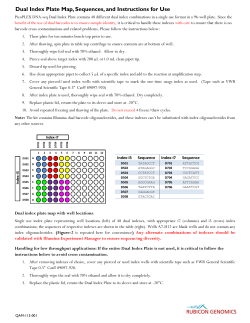 Dual Index Plate Map