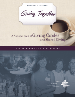 A National Scan of Giving Circles and Shared Giving