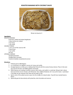 roasted bananas with coconut sauce