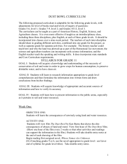 dust bowl curriculum - Oklahoma Association of Conservation Districts