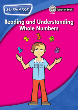 Reading and Understanding Whole Numbers