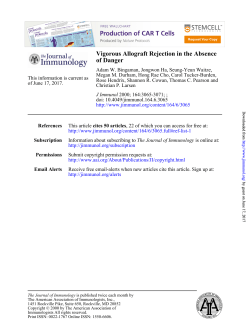 of Danger Vigorous Allograft Rejection in the Absence