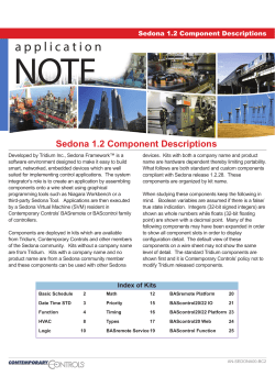 Sedona 1.2 Component Descriptions