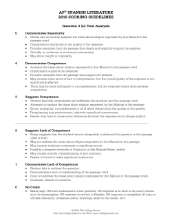 ap&reg; spanish literature 2010 scoring guidelines - AP Central