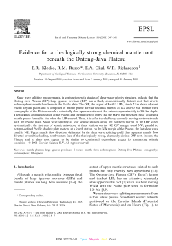 Evidence for a rheologically strong chemical mantle root beneath