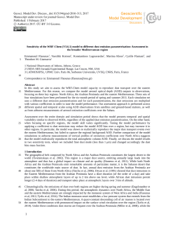 model to different dust emission parametrisation: Assessment in the