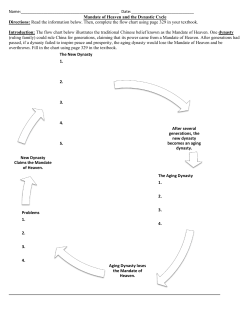 Name: Date: Mandate of Heaven and the Dynastic Cycle Di