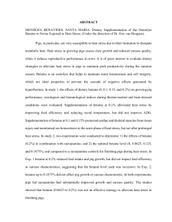 ABSTRACT MENDOZA BENAVIDES, SANTA MARIA. Dietary