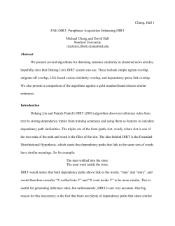 Chung, Hall 1 PAE-DIRT - Stanford NLP Group