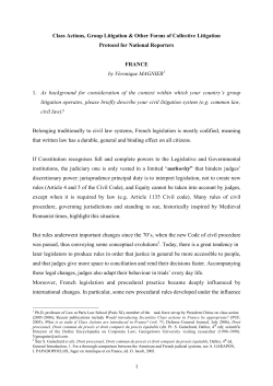 France - Global Class Actions Exchange
