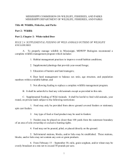 MISSISSIPPI COMMISSION ON WILDLIFE, FISHERIES, AND