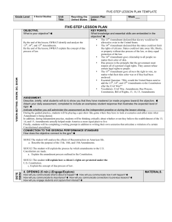 Reconstruction - Lesson 1 - 13, 14, 15, Amendments