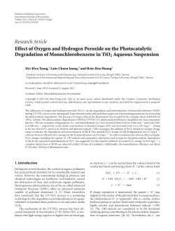 Effect of Oxygen and Hydrogen Peroxide on the Photocatalytic
