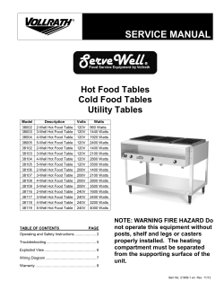 ServeWell&reg; Hot and Cold Food Tables