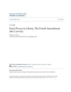 From Privacy to Liberty: The Fourth Amendment after Lawrence