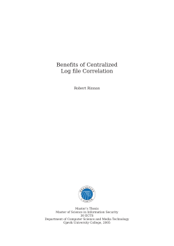 Benefits of Centralized Log File Correlation