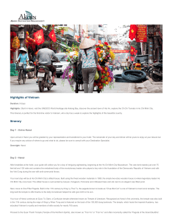 Highlights of Vietnam Itinerary