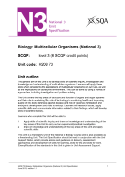 Multicellular Organisms