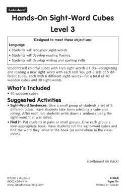 Hands-On Sight-Word Cubes Level 3
