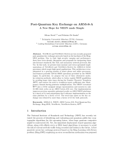 Post-Quantum Key Exchange on ARMv8-A