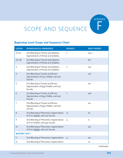 scope and sequence - Center for the Collaborative Classroom