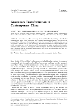 Grassroots Transformation in Contemporary China