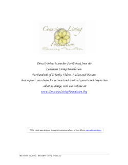 The Maine Woods - The Conscious Living Foundation