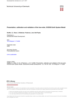 Presentation, calibration and validation of the low-order