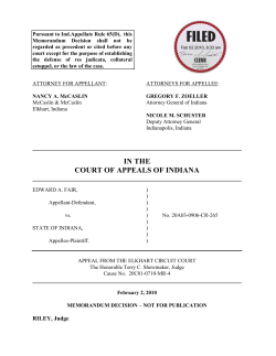 Edward A. Fair v. State of Indiana